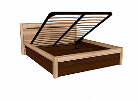 Кровать с подъемным механизмом Афина А3В 140х200, дуб крафт в интернет-портале Алеана-Мебель