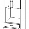 Шкаф под духовку или микроволновку Т-2691  в интернет-портале Алеана-Мебель