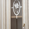 Кухонный гарнитур Анжелика (ясень) Бител стеклянная дверца вблизи