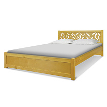 Кровать Маргарита ВМК-Шале цвет ольха общий вид изделия с постелью