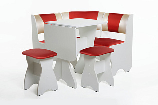 Обеденная группа Тюльпан-мини Бител расцветка белая цвет обивки 112/101 стол сложенный общий вид