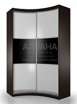 Угловой радиусный шкаф-купе Мебелайн 8 в интернет-портале Алеана-Мебель