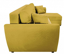 Угловой диван Амстердам велюр желтый Фотодиван вид сбоку