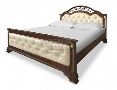 Кровать из массива с мягким изголовьем Элизабет-2 в интернет-портале Алеана-Мебель