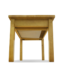 Стол из массива Розенлау ВМК-Шале расцветка ольха столешница вид снизу
