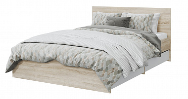 Кровать с латами и ящиками Лори 140х200, дуб сонома в интернет-портале Алеана-Мебель