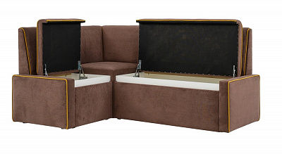 Кухонный угловой диван Лувр кант с ящиком Седьмая карета ящики в открытом виде