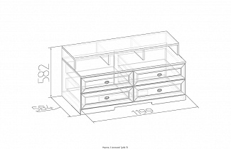 Тумба ТВ Марсель 3 схема