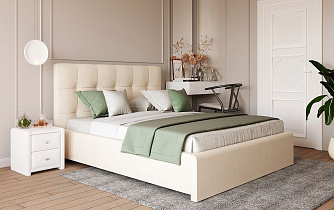 Кровать Касабланка с латами, без матраса 180х200 Найс Беж в интернет-портале Алеана-Мебель