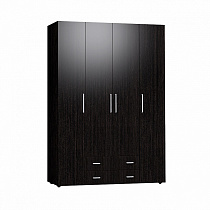 Шкаф для одежды и белья Монако 555 Стандарт (Венге) в интернет-портале Алеана-Мебель