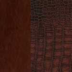 Берёзовая фанера, покрыта эмалью Орех / Экокожа Antik crocodile