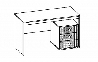 Стол письменный МДК 4.13 модуль 119 Корвет схема