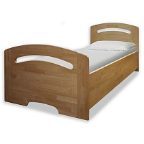 Кровать детская Алсу ВМК-Шале цвет бук общий вид с постелью
