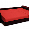 Угловой диван Амстердам рогожка красная Фотодиван в разложенном виде