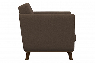 Кресло мягкое Лео, коричневый (Арника) вид сбоку