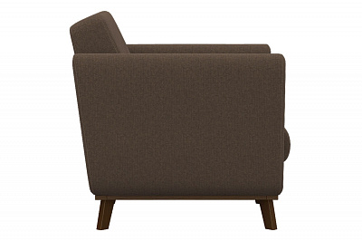Кресло мягкое Лео, коричневый (Арника) вид сбоку