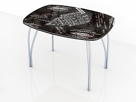Стол обеденный 600 со стеклом Лотос (Фотопечать на выбор) в интернет-портале Алеана-Мебель