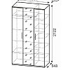 Шкаф для одежды и белья Монреаль 01 Ижмбель схема
