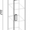 Шкаф для белья 1 (Фасад Палисандр левый) Hyper Глазов схема