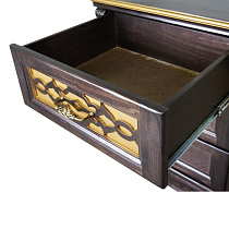Тумба Гротеск ВМК-Шале цвет каштан с бронзовой патиной открытый верхний ящик