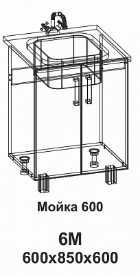 Мойка 6М 600 Танго в интернет-портале Алеана-Мебель