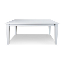 Обеденный стол Оскар ВМК-Шале белый цвет вид спереди