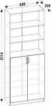 Шкаф для книг ШК-03 Смоленск схема