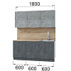 Кухня Асти. Готовый комплект 1,8 м, бетон в интернет-портале Алеана-Мебель