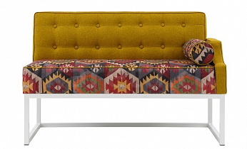 Кухонный диван Оксфорд Лофт с подлокотником Седьмая карета вид спереди