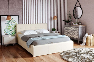 Кровать Изабелла с латами, без матраса 180х200 Найс Беж в интернет-портале Алеана-Мебель