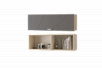 Шкаф настенный Скайлайн (900) с горизонтальной дверью дуб сонома/графит