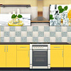 Кухня с фотопечатью Алиса-14 в интернет-портале Алеана-Мебель