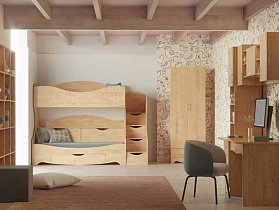 Детская комната Карамель (комплект 3) в интернет-портале Алеана-Мебель