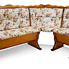 Кухонный угловой диван из массива Шерлок с обивкой ВМК-Шале цвет тонировкой бук