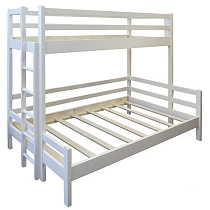 Детская двухъярусная кровать Орленок ВМК-Шале  в белом цвете общий план