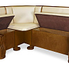 Кухонный диван из массива Розенлау угловой ВМК-Шале цвет: орех