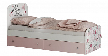 Кровать с настилом ЛДСП Малибу КР-10 Light 80х186 в интернет-портале Алеана-Мебель