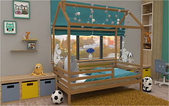 Детская кроватка домик БК-06 ВЭФ цвет бук
