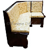 Кухонный диван из массива Розенлау угловой ВМК-Шале цвет клён вид с боку