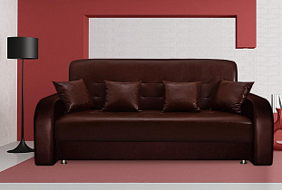 Офисный диван Престиж коричневый Фотодиван в интерьере