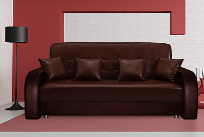 Офисный диван Престиж коричневый Фотодиван в интерьере