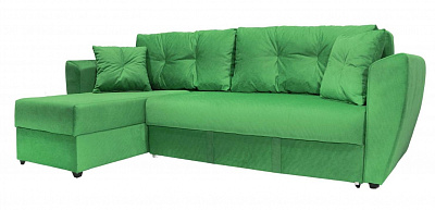Угловой диван Амстердам велюр зеленый в интернет-портале Алеана-Мебель