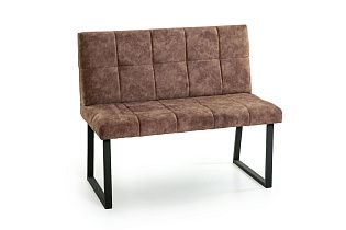 Кухонный диван Реал 110 см цвет обивки велюр коньяк общий вид