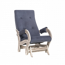 Кресло глайдер модель 708 (Ткань Verona Denim Blue + дуб шампань с патиной)
