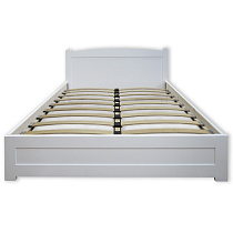 Кровать Березка ВМК-Шале цвет белый вид со стороны изножья