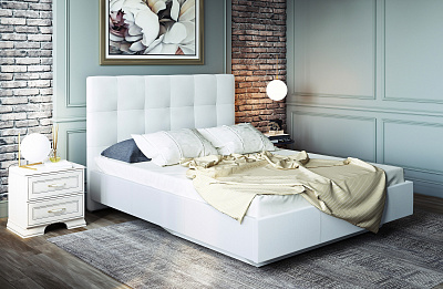 Кровать 1800 с Подъемным механизмом Сонум (Найс Вайт) в интернет-портале Алеана-Мебель