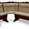 Кухонный угловой диван из массива Шерлок с обивкой ВМК-Шале цвет клён