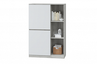 Шкаф для книг Лори, дуб серый в интернет-портале Алеана-Мебель