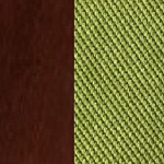 Берёзовая фанера, покрыта эмалью Орех / Ткань Велюр Verona Apple Green