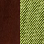 Берёзовая фанера, покрыта эмалью Орех / Ткань Велюр Verona Apple Green